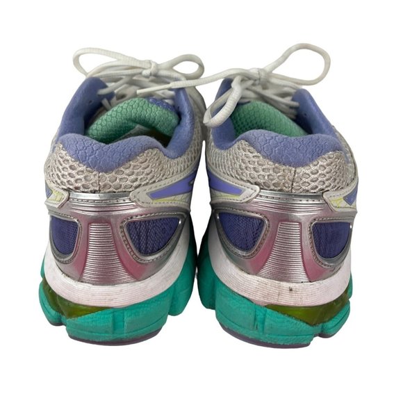 Asics - GEL-Nimbus 16 White Purple Teal Running Shoes - Women's 8 - T485N - Picture 5 of 9